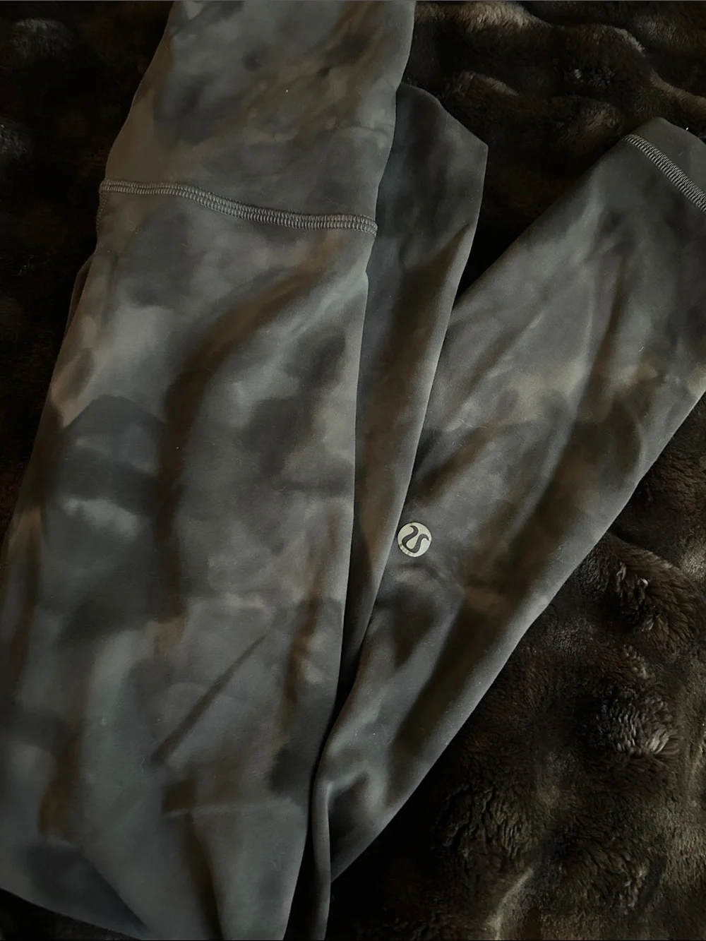 lululemon athletica Black Tie-Dye Leggings